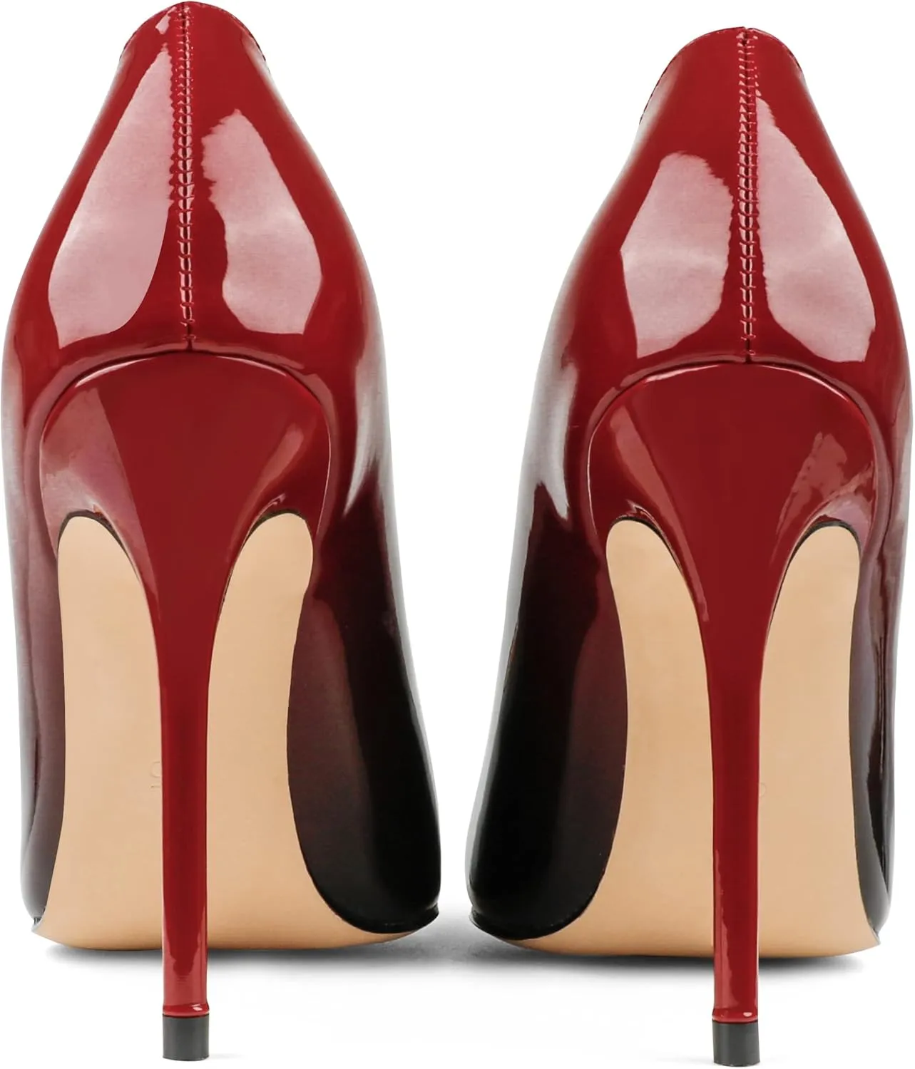 COLETER Women's 4 Inch Pumps Pointy Toe Wedding Dress Shoes Slip on Stiletto Pumps