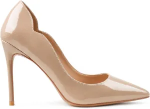 COLETER Women's 4 Inch Pumps Pointy Toe Wedding Dress Shoes Slip on Stiletto Pumps