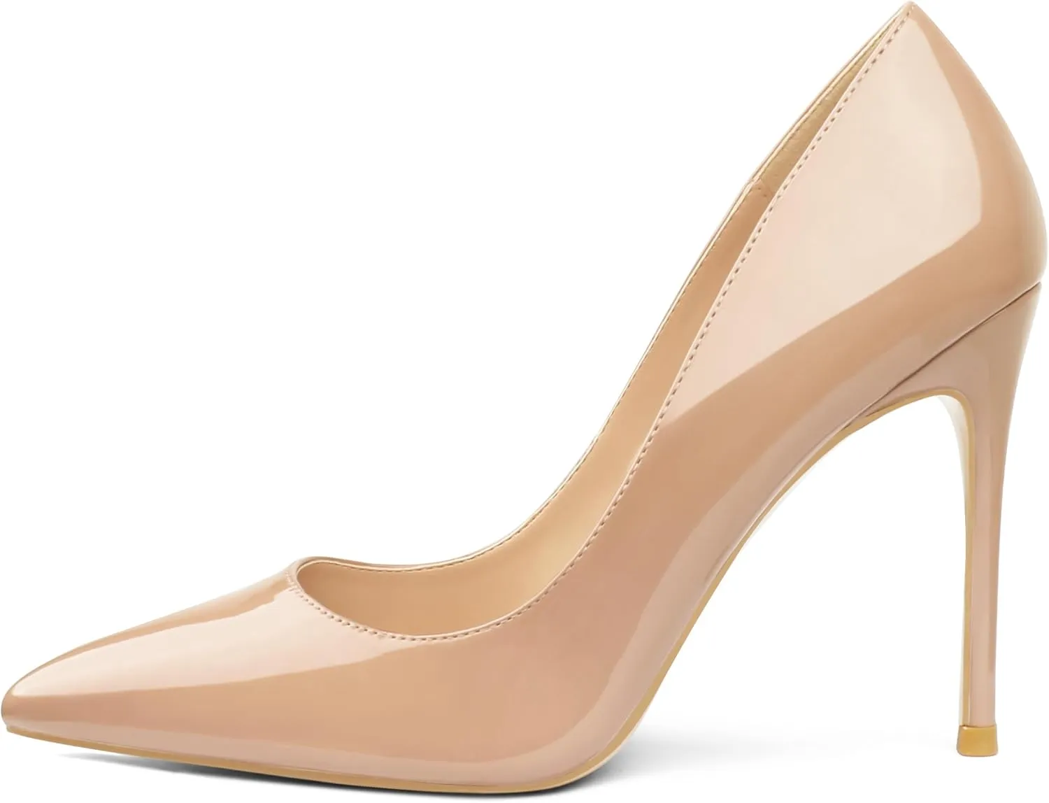 COLETER Women's 4 Inch Pumps Pointy Toe Wedding Dress Shoes Slip on Stiletto Pumps