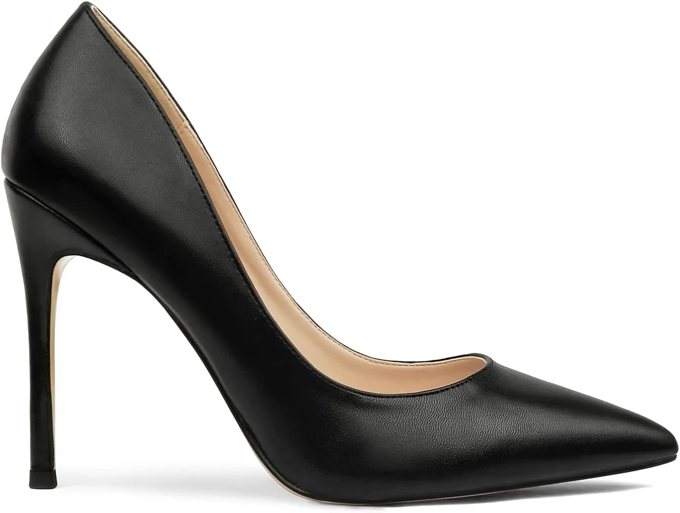 COLETER Women's 4 Inch Pumps Pointy Toe Wedding Dress Shoes Slip on Stiletto Pumps