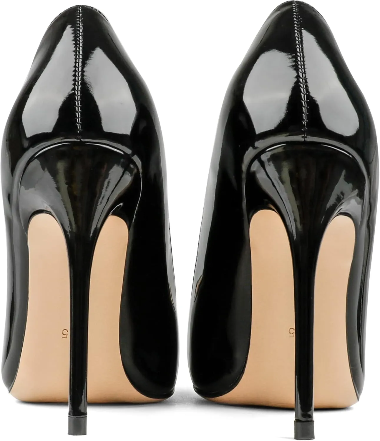 COLETER Women's 4 Inch Pumps Pointy Toe Wedding Dress Shoes Slip on Stiletto Pumps
