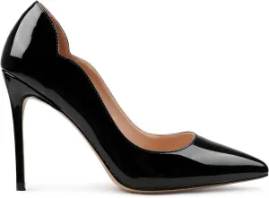 COLETER Women's 4 Inch Pumps Pointy Toe Wedding Dress Shoes Slip on Stiletto Pumps