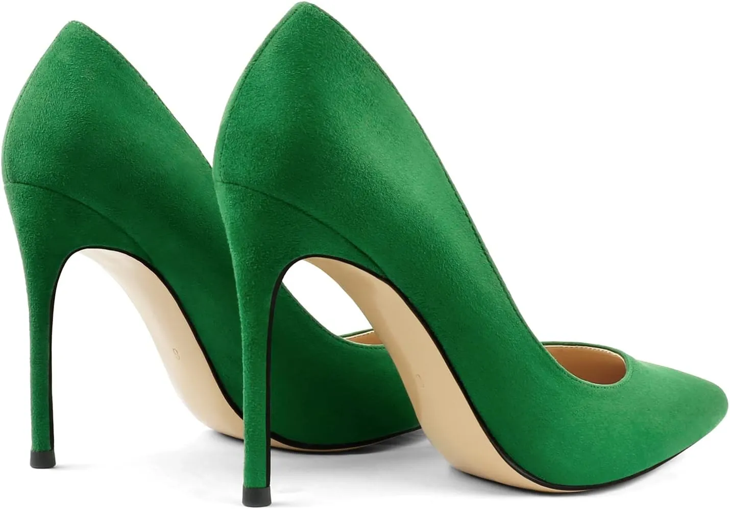 COLETER Women's 4 Inch Pumps Pointy Toe Wedding Dress Shoes Slip on Stiletto Pumps