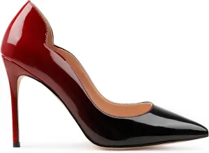 COLETER Women's 4 Inch Pumps Pointy Toe Wedding Dress Shoes Slip on Stiletto Pumps
