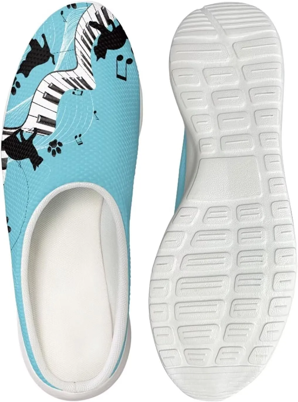 Coloranimal Cute Animal Floral Pattern Pull On Slippers for Women Beach Flat Shoes