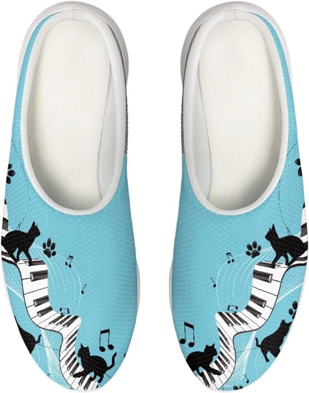 Coloranimal Cute Animal Floral Pattern Pull On Slippers for Women Beach Flat Shoes