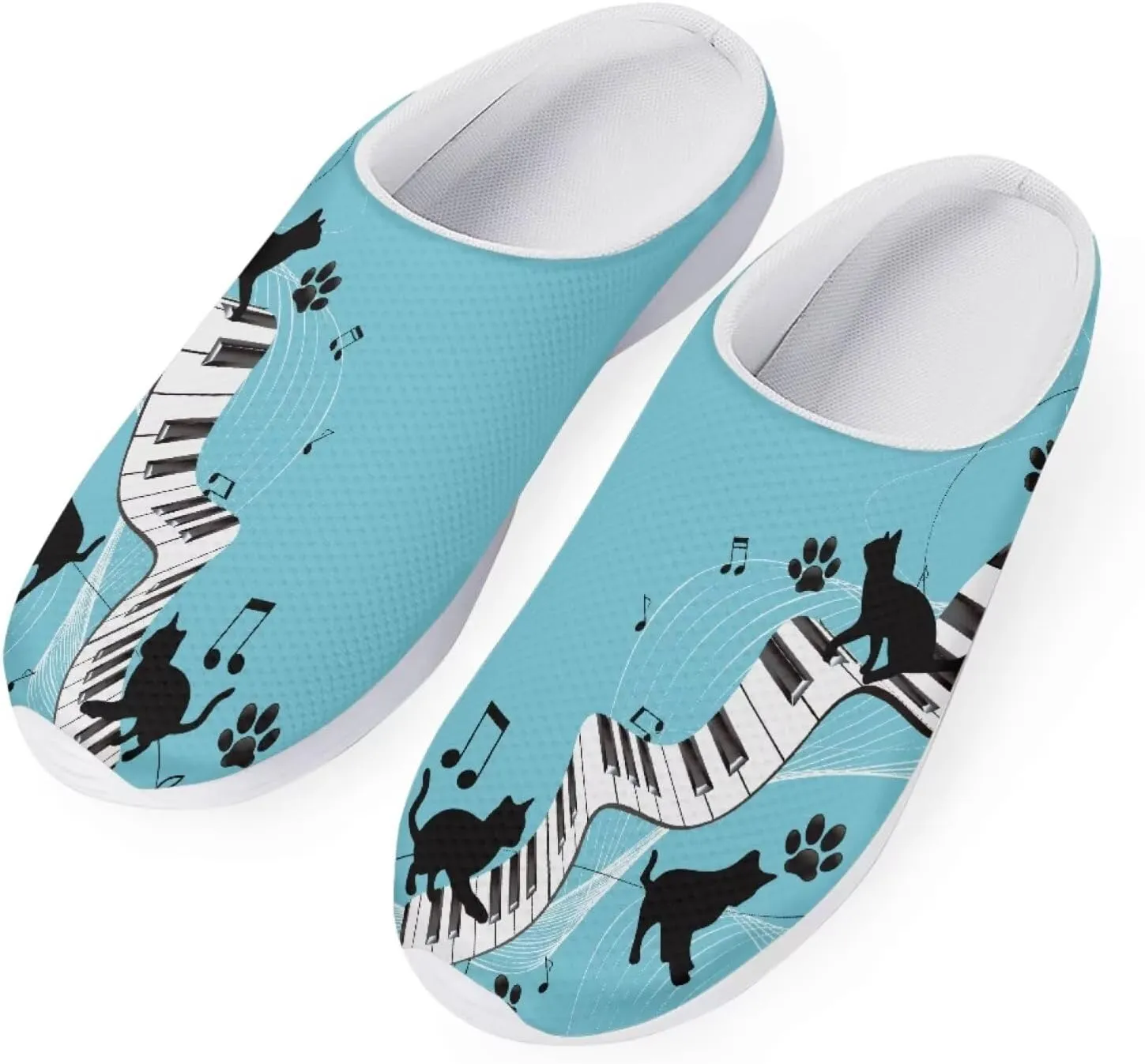Coloranimal Cute Animal Floral Pattern Pull On Slippers for Women Beach Flat Shoes