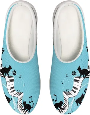 Coloranimal Cute Animal Floral Pattern Pull On Slippers for Women Beach Flat Shoes