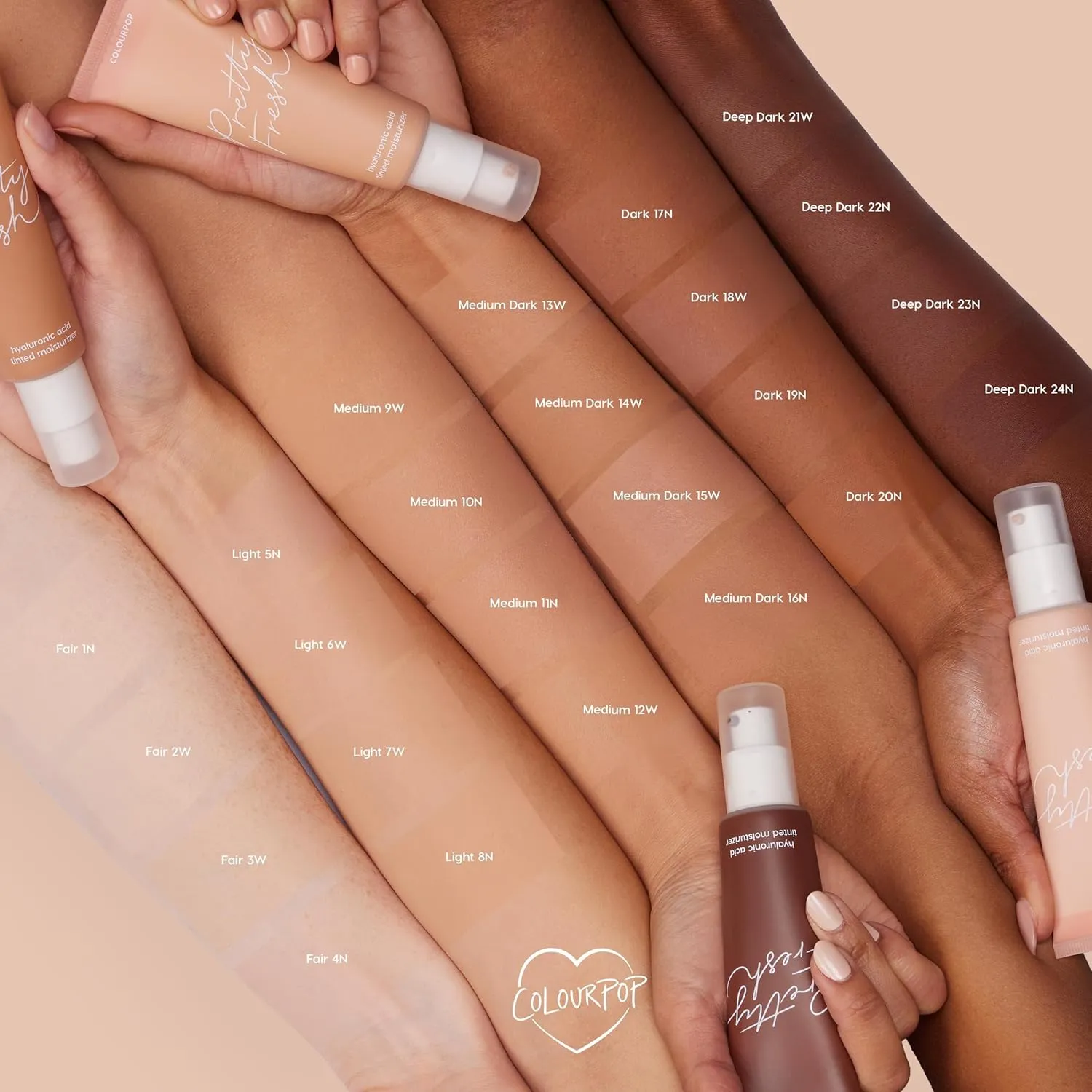 ColourPop Pretty Fresh Tinted Moisturizer - Hydrating Skin Tint with Lightweight Coverage - Formulated with Hyaluronic Acid & Coconut Water for Healthy-Looking Skin - Light 6W (1.45 oz)