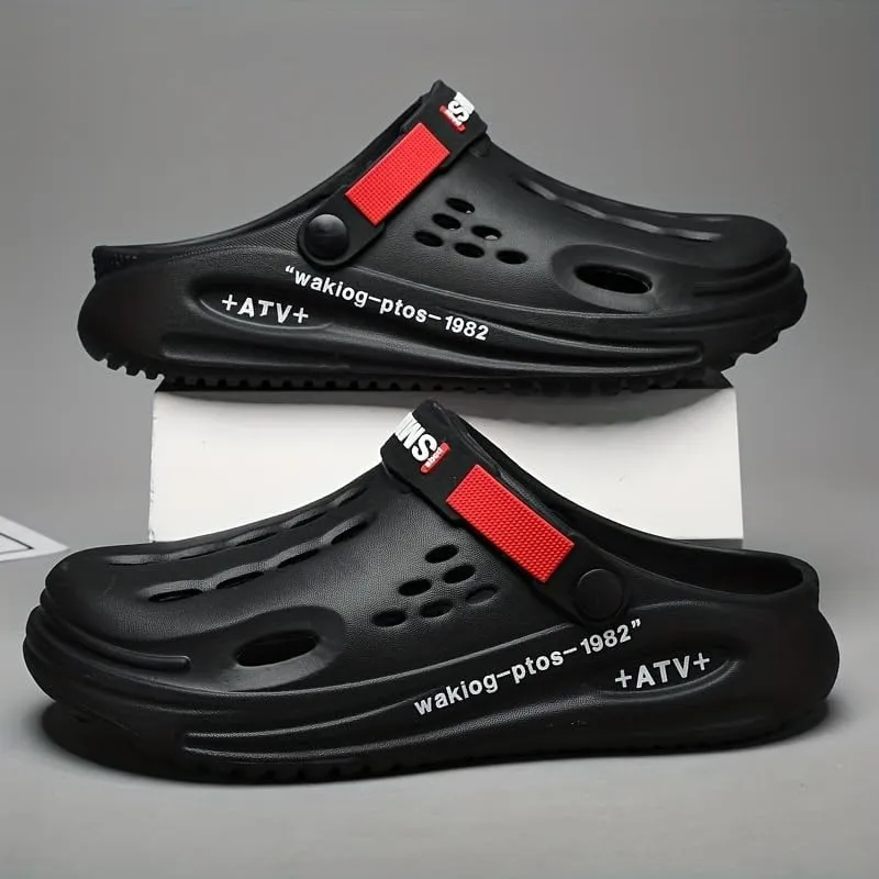 Comfortable Men's Slip-on Clogs with Soft Sole for Walking, Outdoor Activities, and Beach Sandals