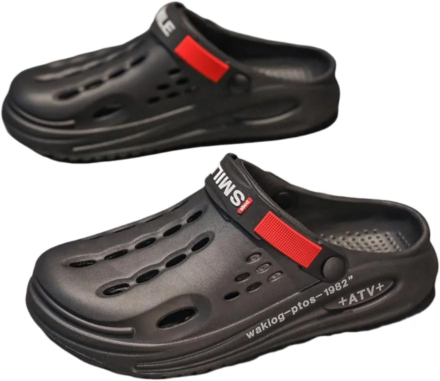 Comfortable Men's Slip-on Clogs with Soft Sole for Walking, Outdoor Activities, and Beach Sandals