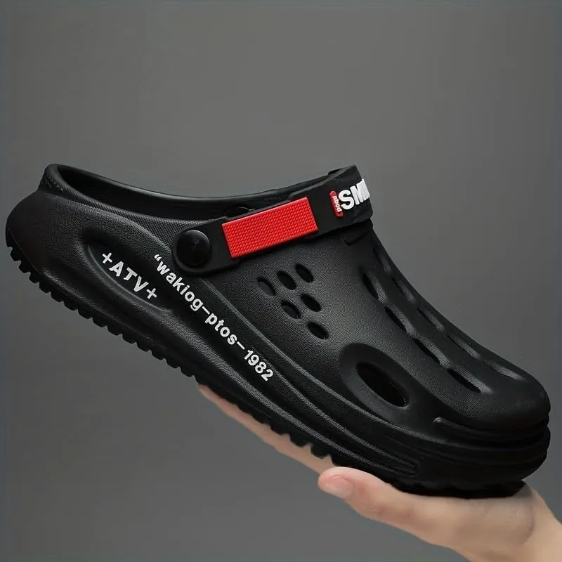 Comfortable Men's Slip-on Clogs with Soft Sole for Walking, Outdoor Activities, and Beach Sandals