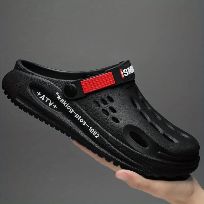 Comfortable Men's Slip-on Clogs with Soft Sole for Walking, Outdoor Activities, and Beach Sandals