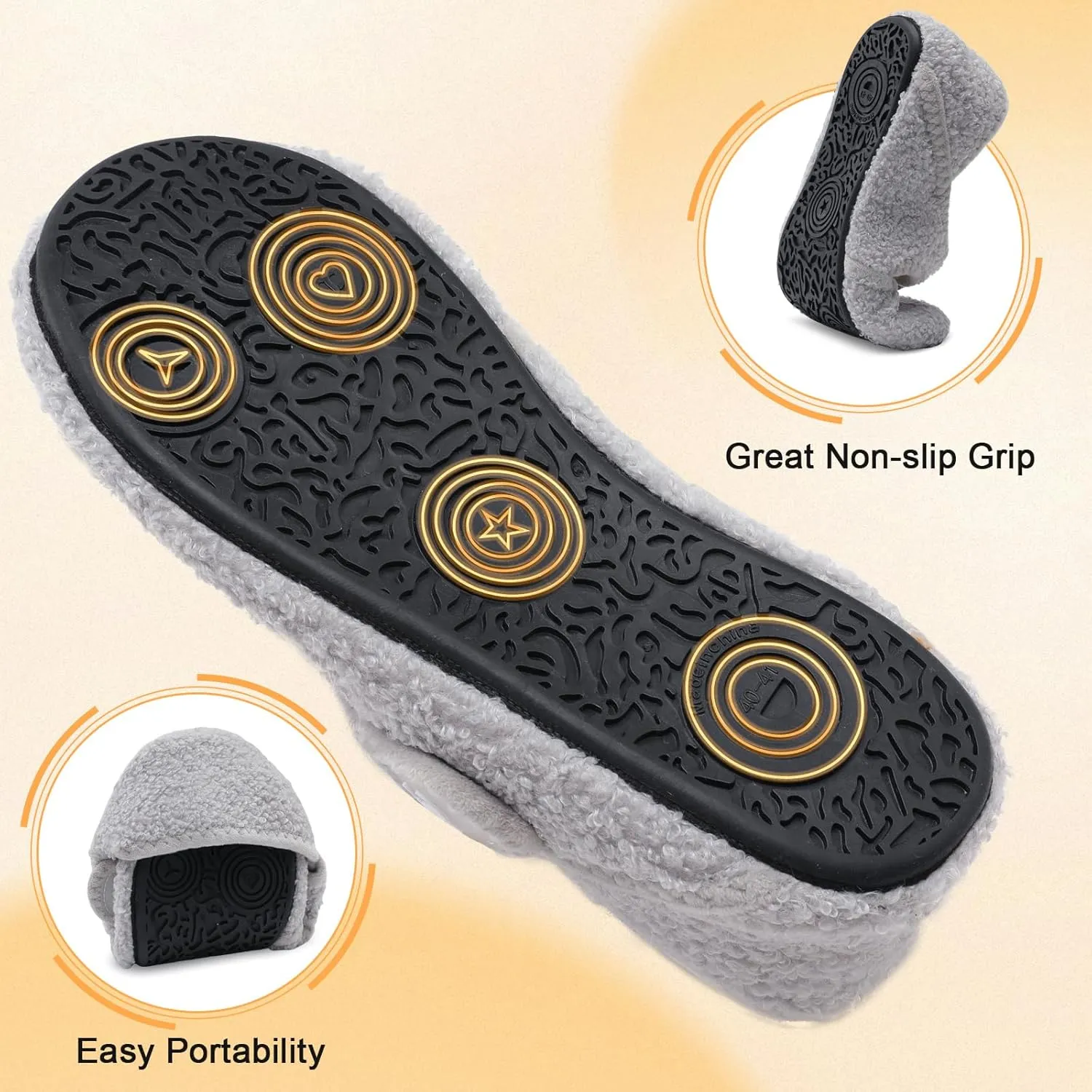 Comfy House Slippers for Women & Men - Wide Diabetic Sock Slippers, Soft & Cozy Barefoot House Shoes