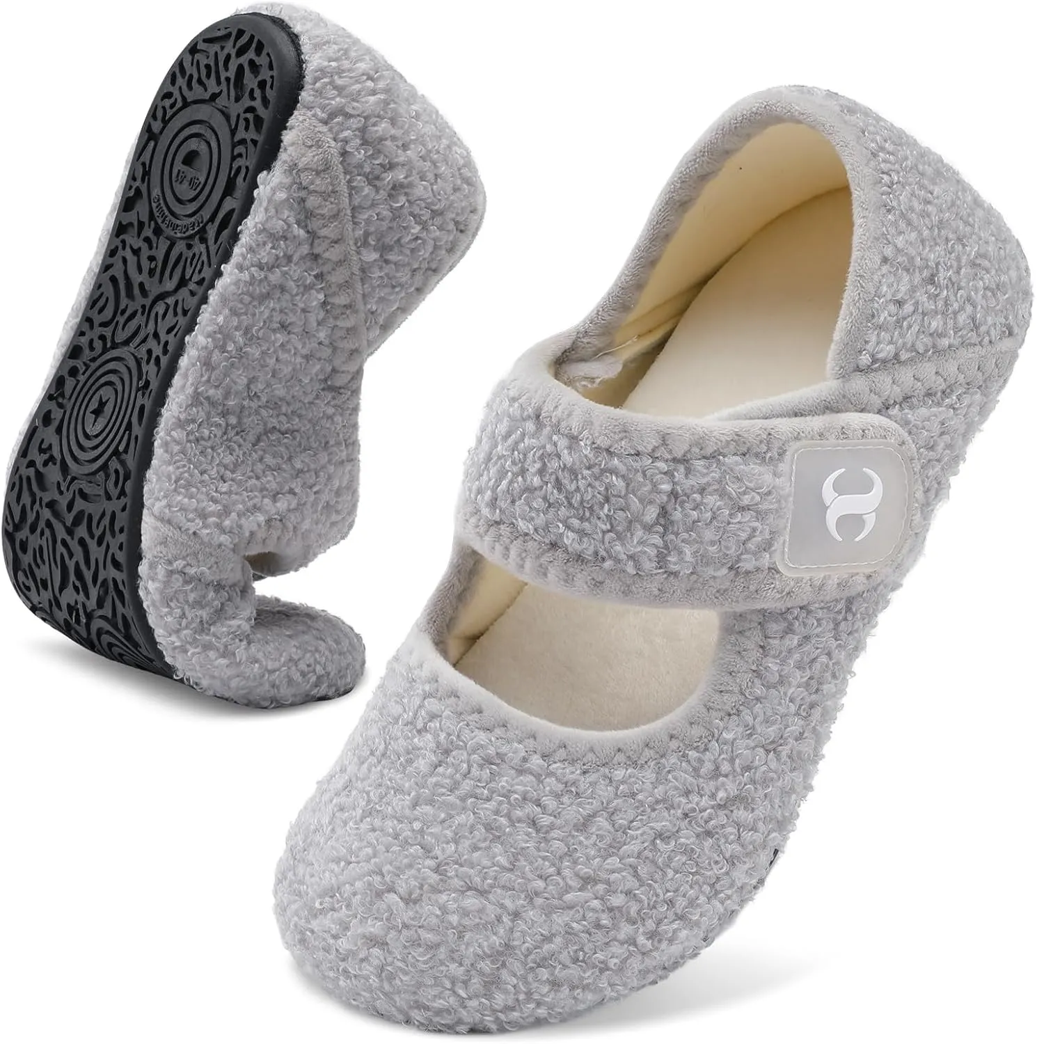 Comfy House Slippers for Women & Men - Wide Diabetic Sock Slippers, Soft & Cozy Barefoot House Shoes