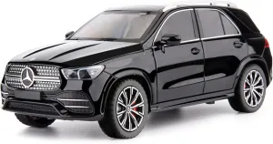 Compatible for 1/24 Alloy Die-cast Benz GLE 350 Toy Car with Sound and Light Pull Back Collection Model Car for Kids Gift (Black)