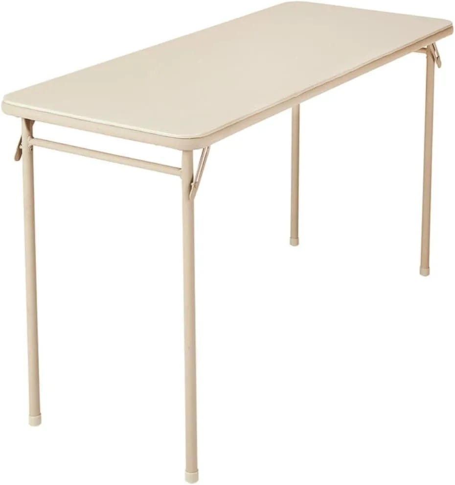 Cosco Folding Serving Table, 20" x 48", Antique Linen