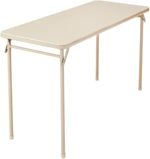 Cosco Folding Serving Table, 20" x 48", Antique Linen