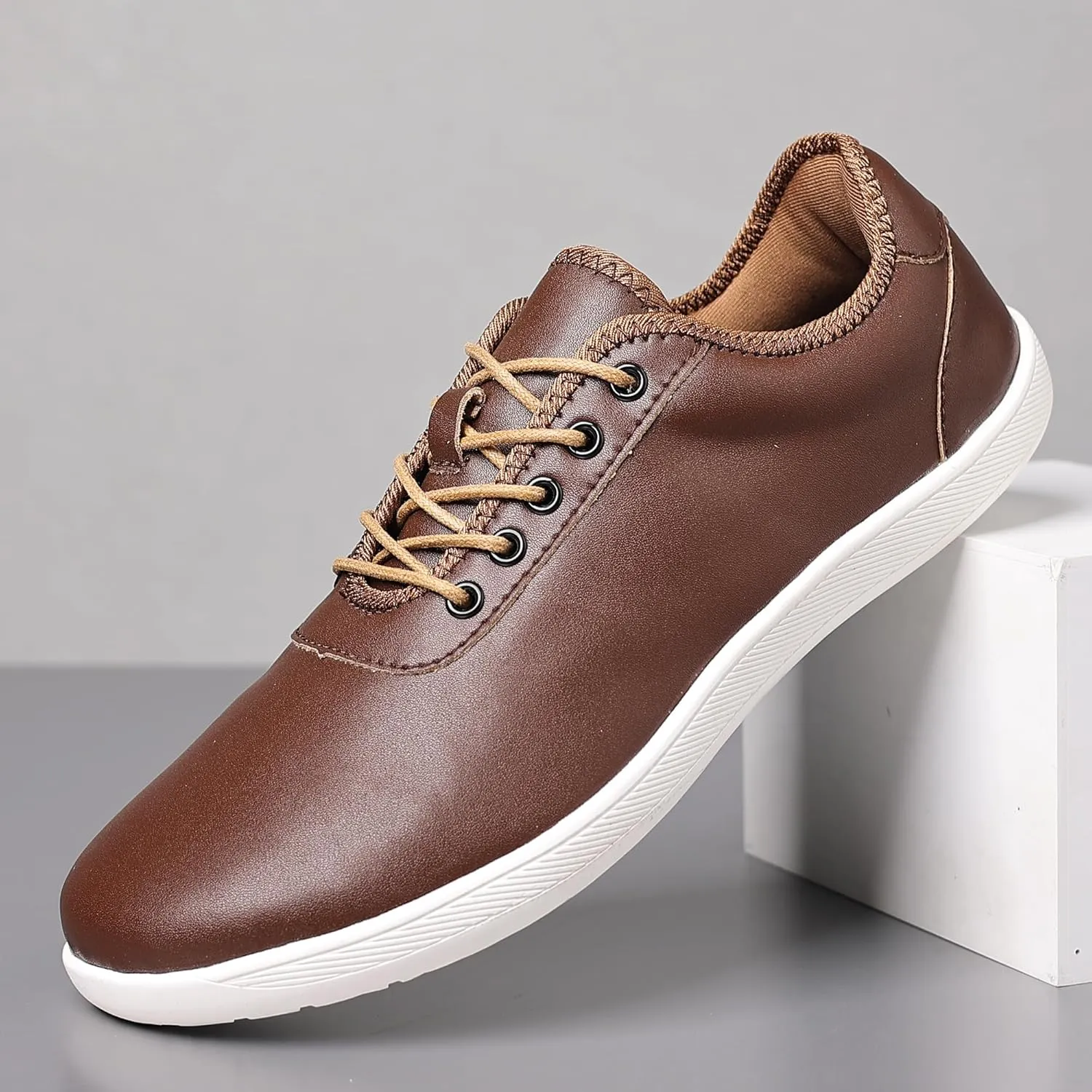 COSIDRAM Men's Casual Loafers Comfort Wide Toe Soft Daily Walking Sneakers Classic Slip On Shoes