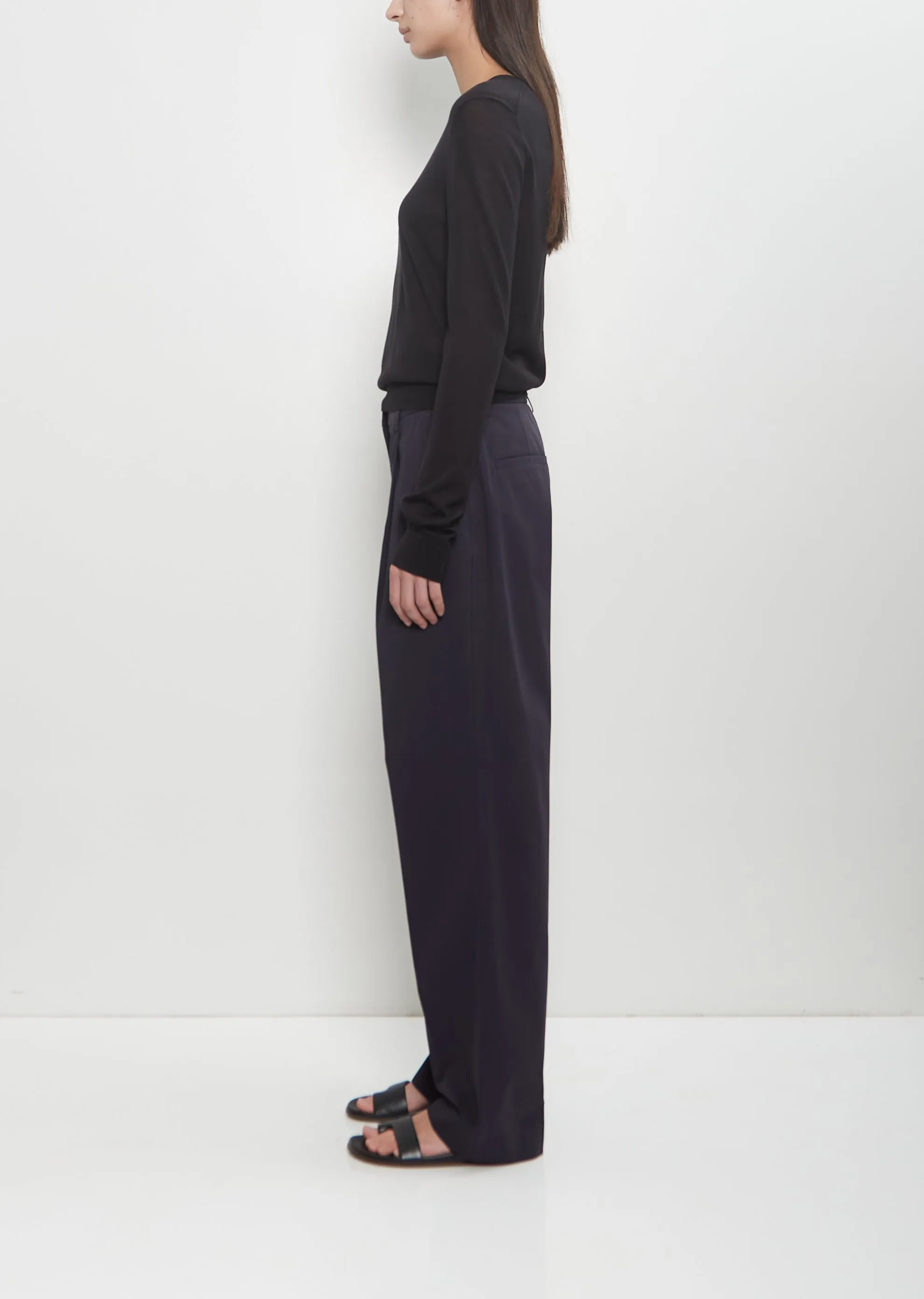Cotton Slanted Pocket Trousers