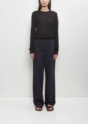 Cotton Slanted Pocket Trousers