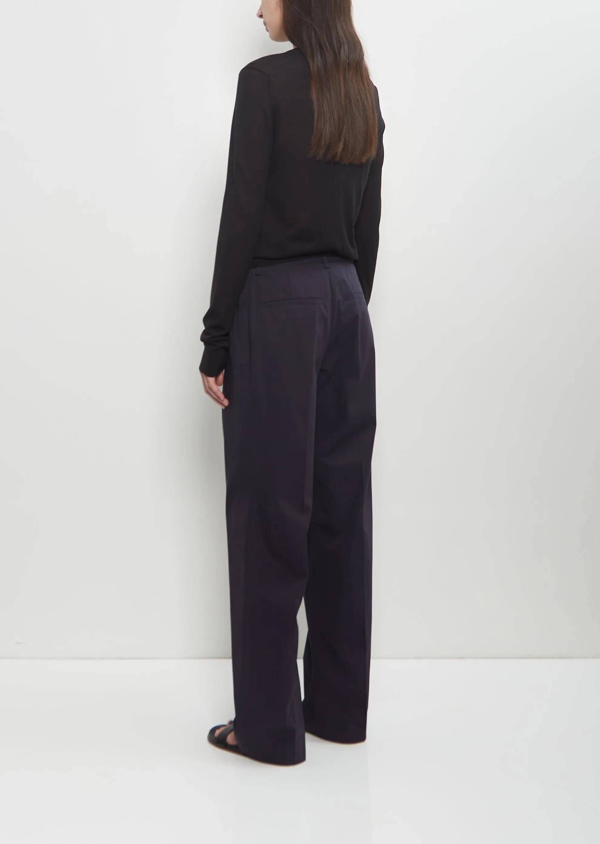 Cotton Slanted Pocket Trousers