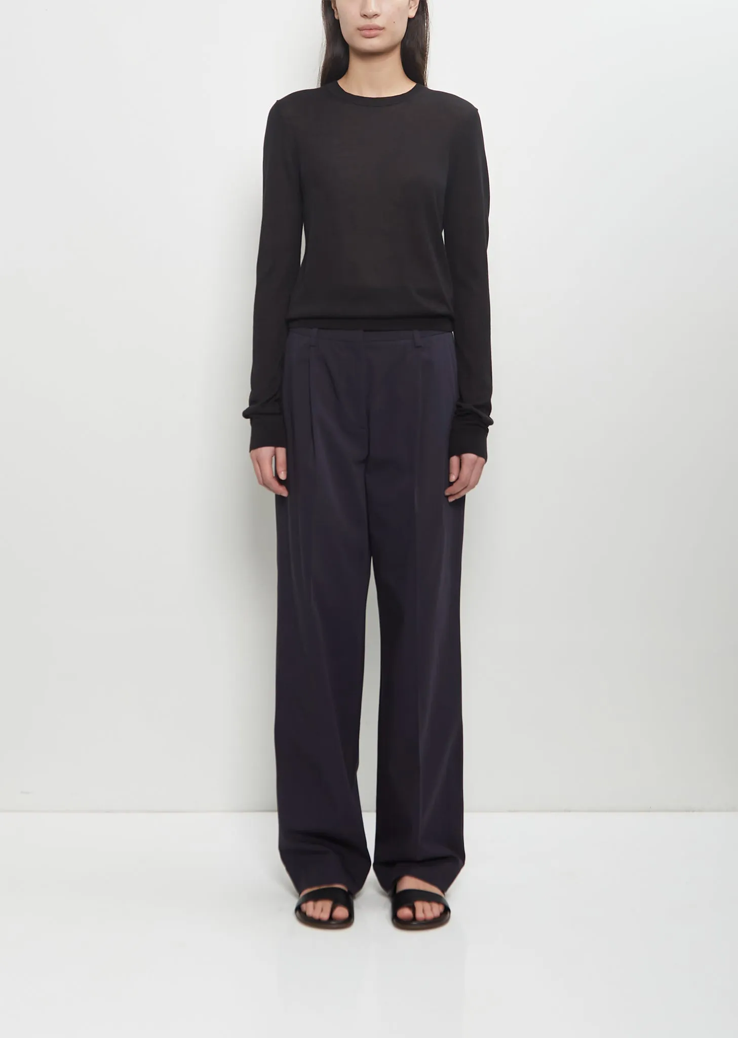 Cotton Slanted Pocket Trousers