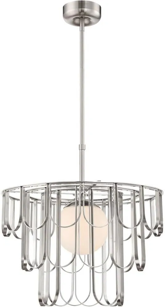 Craftmade 54992-FB Melody Inverted Arche Frame Pendant, 1-Light 40 Watt, 24"H x 24"W, Flat Black