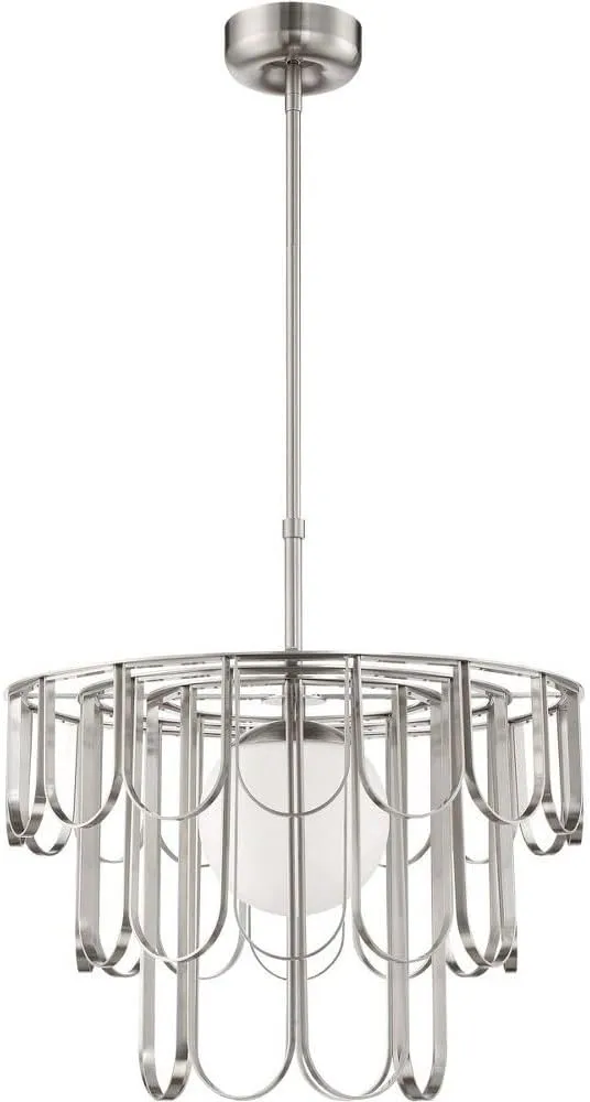 Craftmade 54992-FB Melody Inverted Arche Frame Pendant, 1-Light 40 Watt, 24"H x 24"W, Flat Black