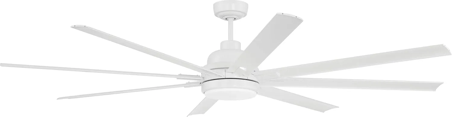 Craftmade RSH72W8 Rush 72" Outdoor Ceiling Fan with LED Lights & Remote, White