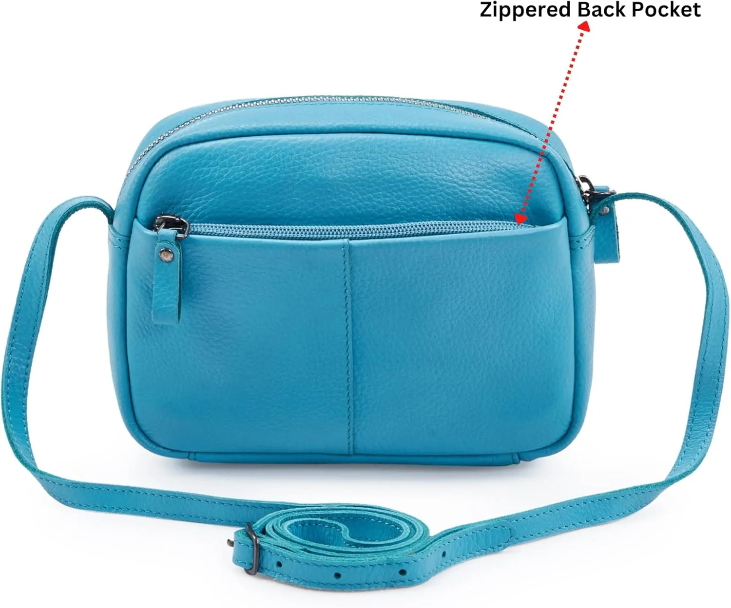 Crossbody Sling Bag for Women Trendy Real Leather Purse Mini Soft Pebbled Crossover with Card Case