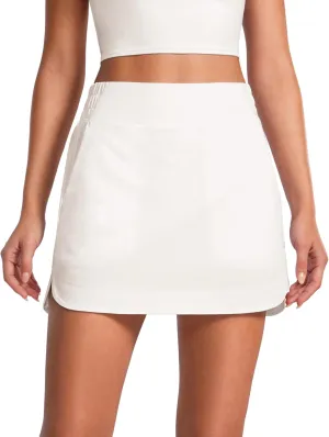 CRZ YOGA High Waisted Golf Skirts for Women A Line Tennis Athletic Casual Skort with Inner Shorts Pockets