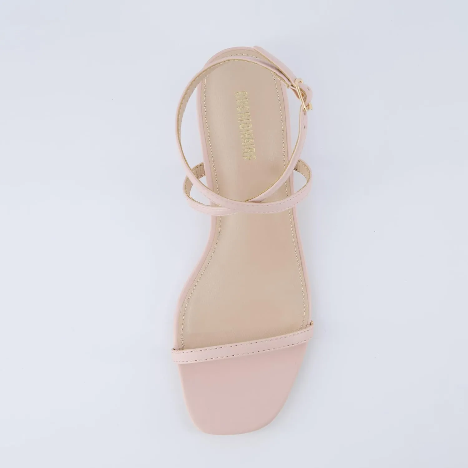 CUSHIONAIRE Sonata Women’s Ankle Wrap One Band Kitten Heel Sandal – Strappy Faux Leather Dress Shoe with Adjustable Buckle