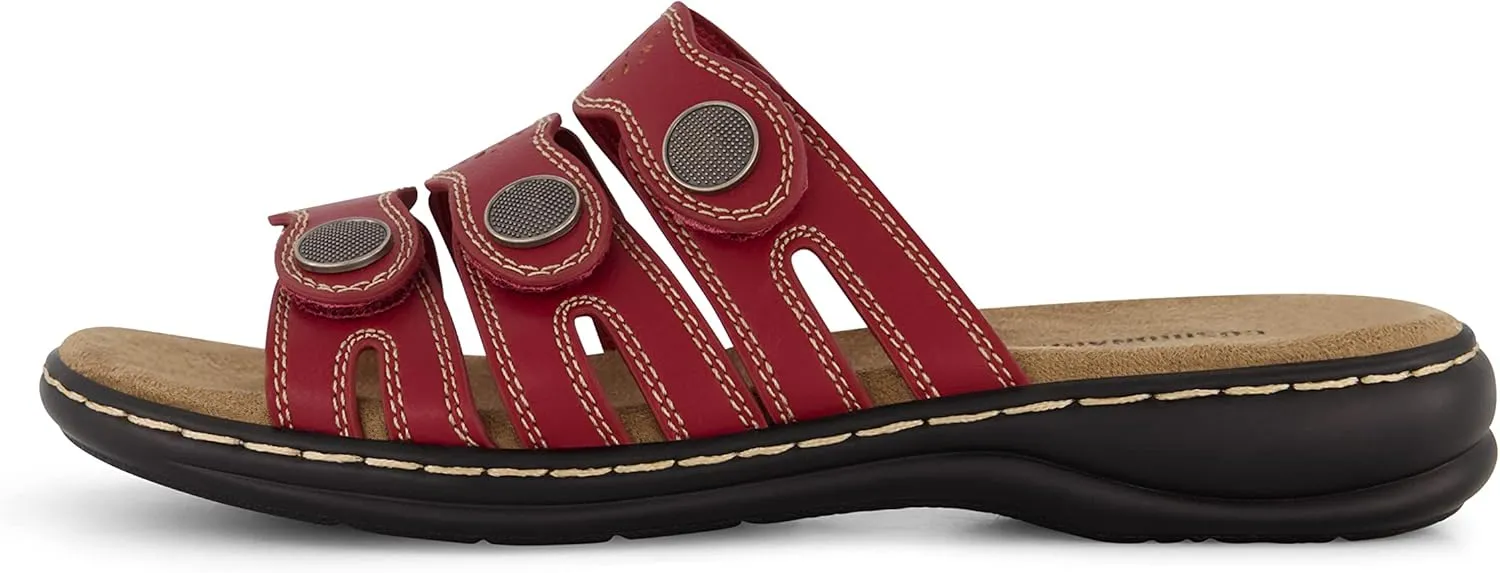 CUSHIONAIRE Women's Barret comfort sandal with  Comfort Foam and Wide Widths Available