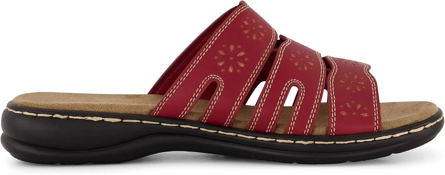 CUSHIONAIRE Women's Barret comfort sandal with  Comfort Foam and Wide Widths Available