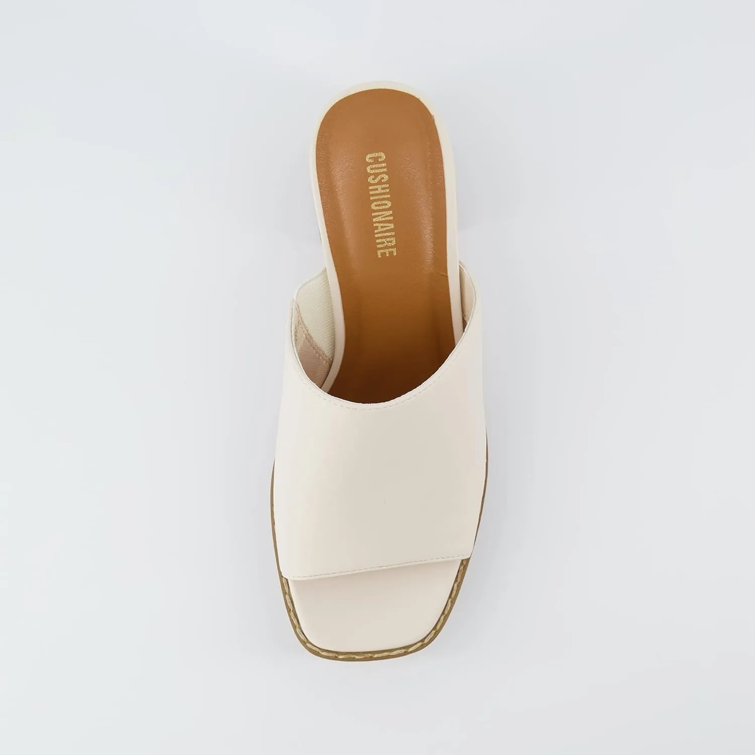 CUSHIONAIRE Women's Keeper soft one band Heel Sandal  Memory Foam, Wide Widths Available