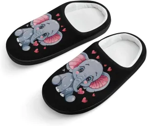 Cute Elephant Soft Slippers for Girls Boys Non-slip Warm House Slippers Cute Home Shoes