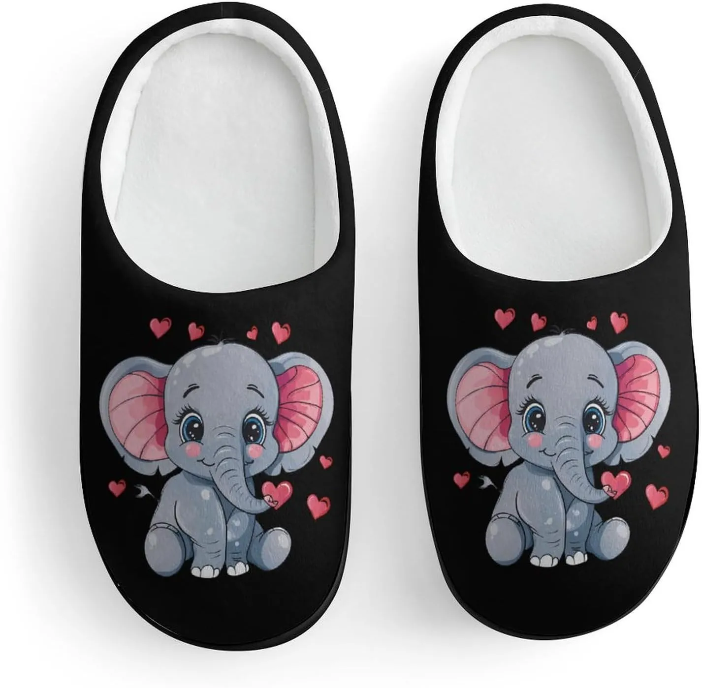 Cute Elephant Soft Slippers for Girls Boys Non-slip Warm House Slippers Cute Home Shoes