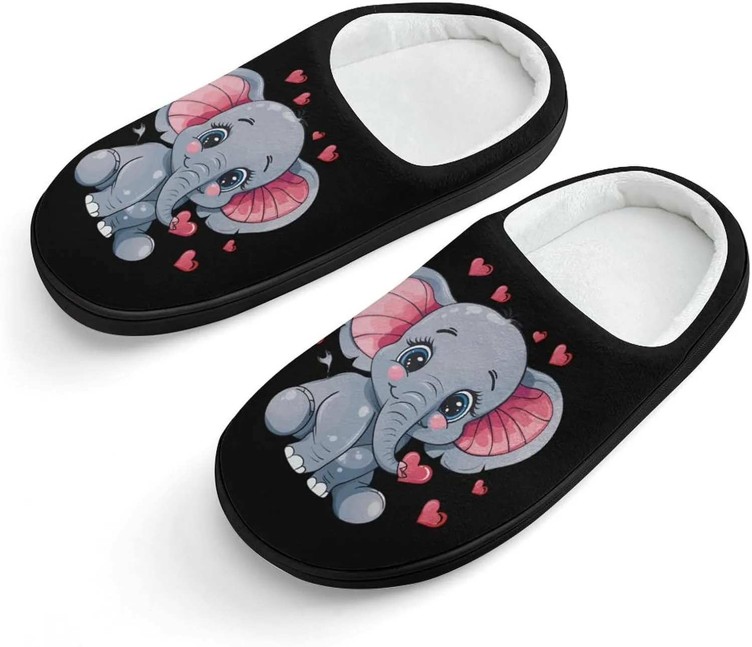 Cute Elephant Soft Slippers for Girls Boys Non-slip Warm House Slippers Cute Home Shoes