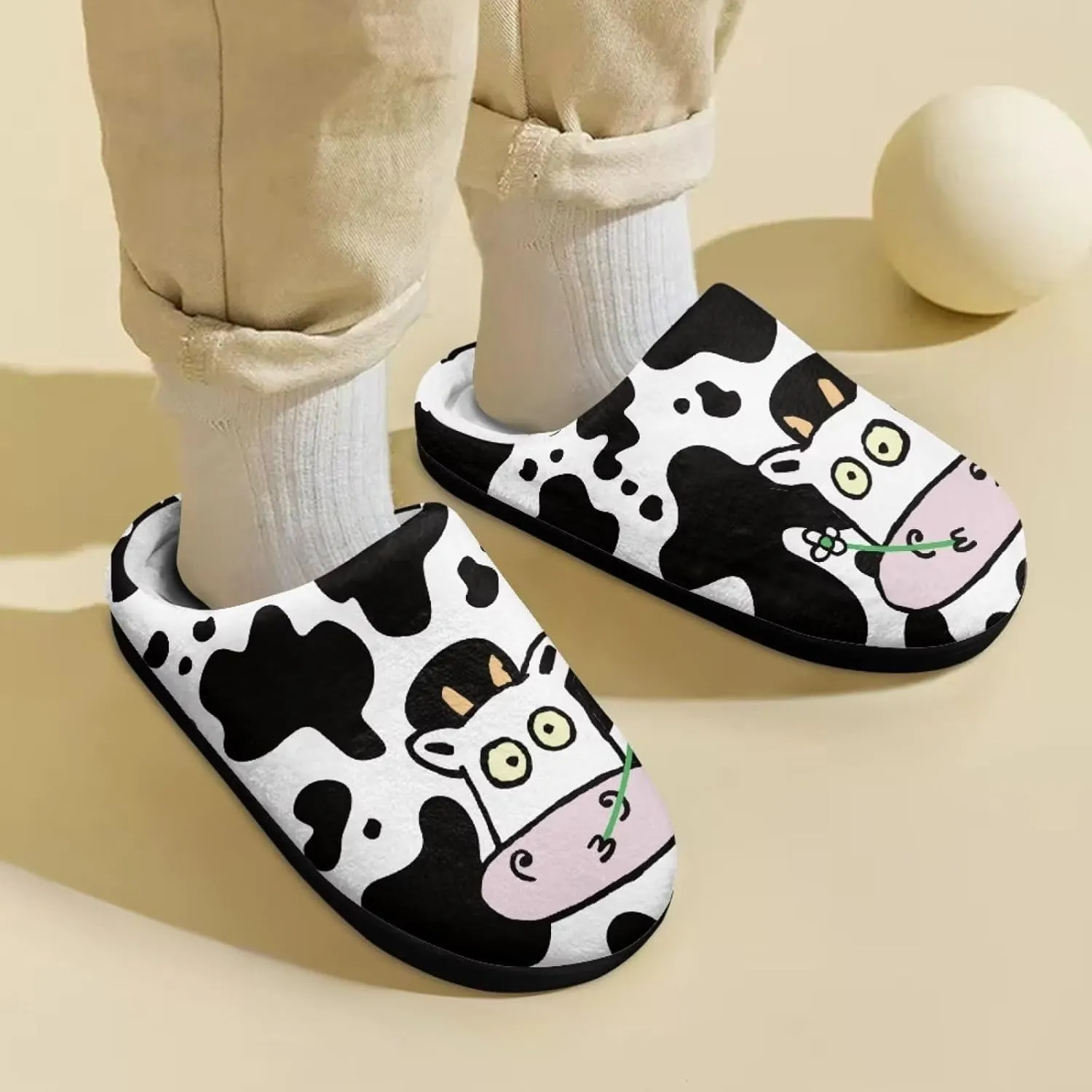 Cute Slippers for Girls Boys, Plush Non-Slip House Slippers Winter Fluffy House Shoes Cute Soft Slip-On Shoes for Indoor Outdoor