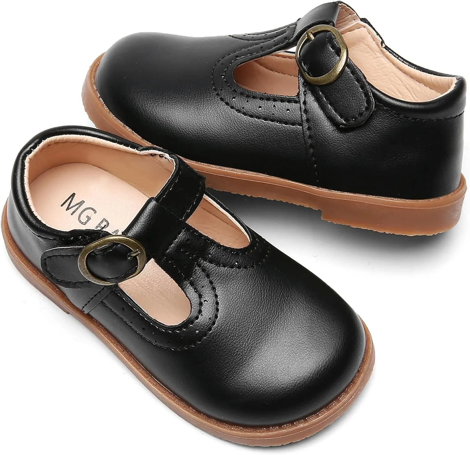 DADAWEN Girl's Classic Mary Jane School Uniform Shoes Flat Dress Shoes