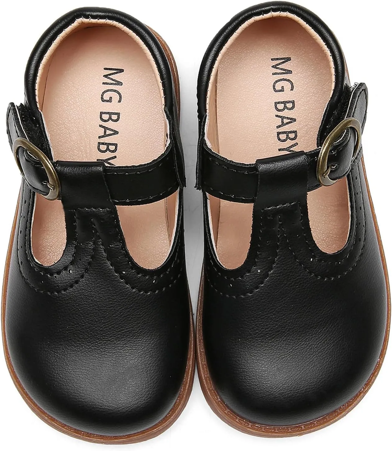 DADAWEN Girl's Classic Mary Jane School Uniform Shoes Flat Dress Shoes