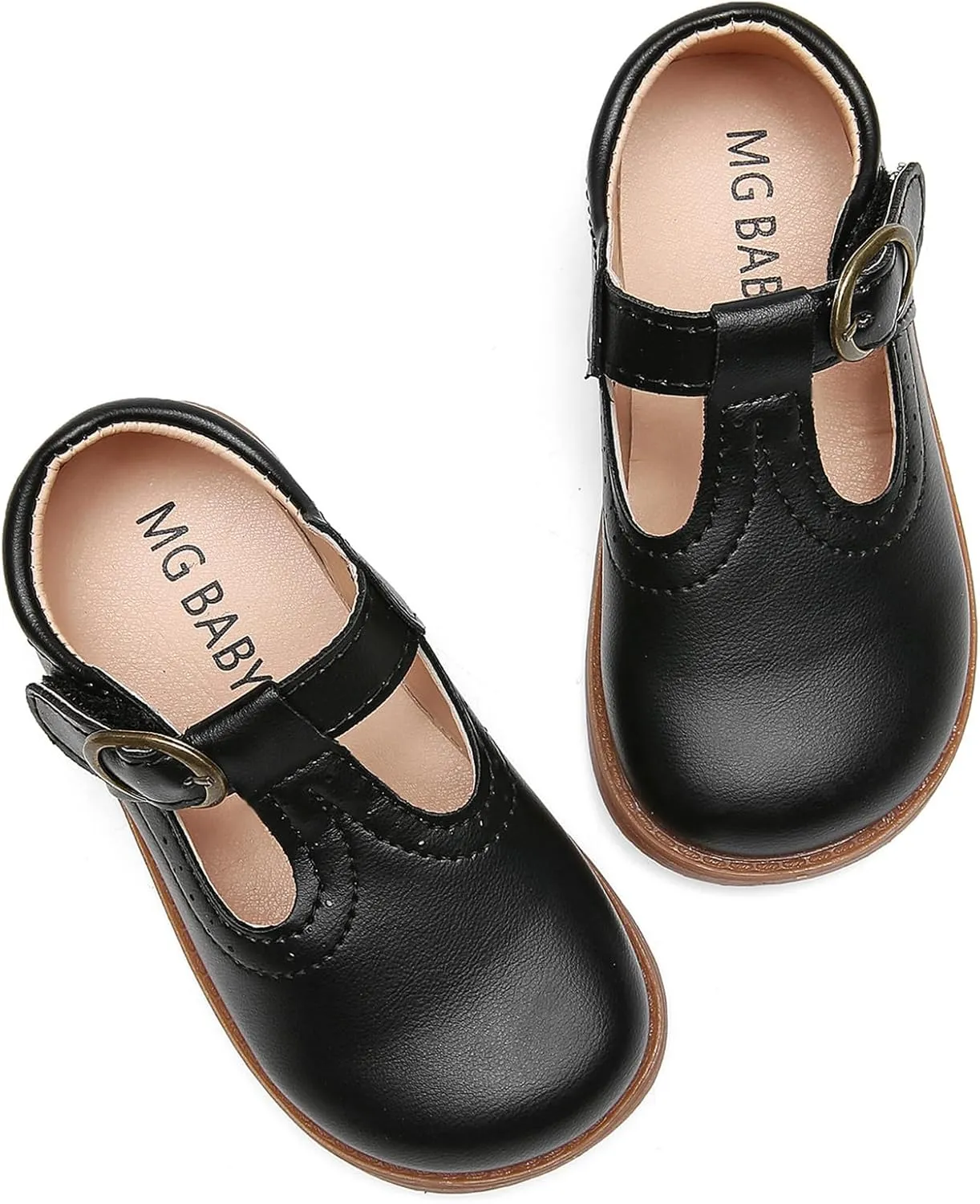 DADAWEN Girl's Classic Mary Jane School Uniform Shoes Flat Dress Shoes