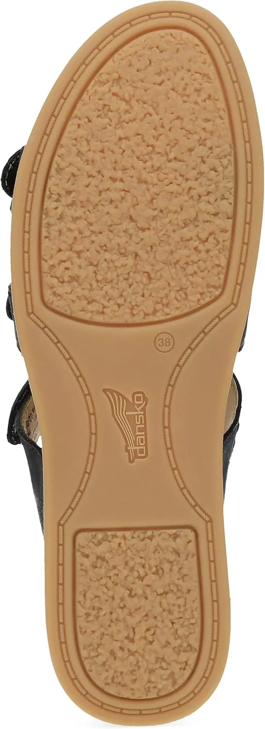 Dansko Campbell Slip-On Wedge Sandal for Women -Low Profile Wedge with Arch Support, Adjustable Fit for Walking Comfort