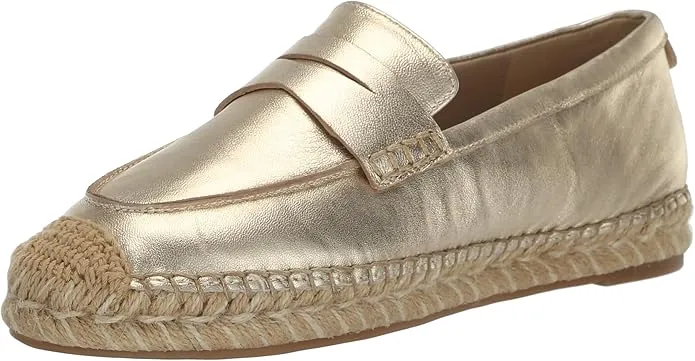 Detailed Sam Cork Cutting-edge features Rounded Kai Espadrille On Wide range Leaf Slip Edelman Gold Toe Loafers