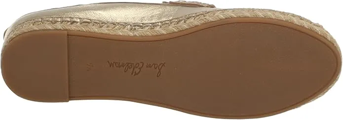 Detailed Sam Cork Cutting-edge features Rounded Kai Espadrille On Wide range Leaf Slip Edelman Gold Toe Loafers