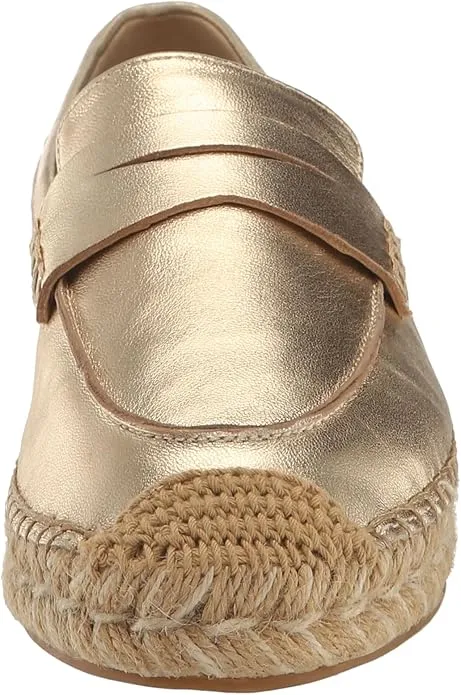 Detailed Sam Cork Cutting-edge features Rounded Kai Espadrille On Wide range Leaf Slip Edelman Gold Toe Loafers