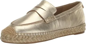 Detailed Sam Cork Cutting-edge features Rounded Kai Espadrille On Wide range Leaf Slip Edelman Gold Toe Loafers