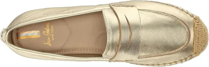 Detailed Sam Cork Cutting-edge features Rounded Kai Espadrille On Wide range Leaf Slip Edelman Gold Toe Loafers
