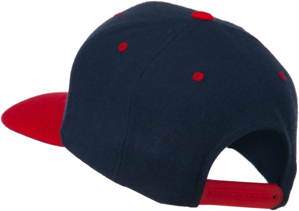 Diamond Embroidered Snapback Two Tone Cap